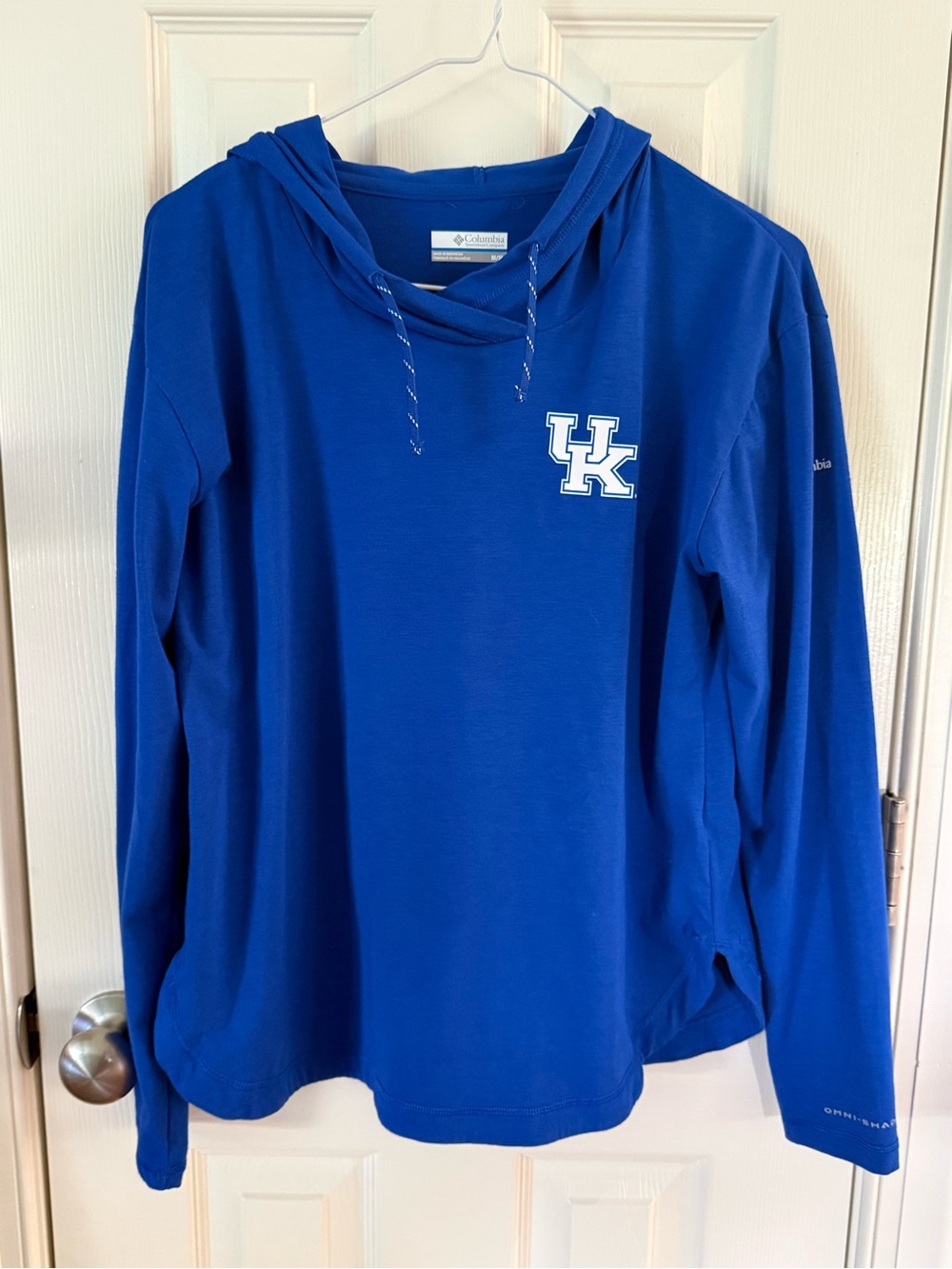 Columbia University of Kentucky Wildcats UK Blue Hooded Pullover Size M